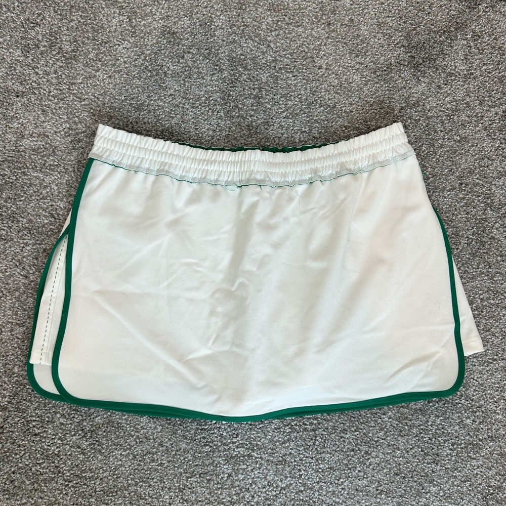 Zara White & Green Tennis Skirt